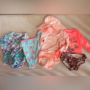 Baby Girl Swimsuit Bundle 6-18 months